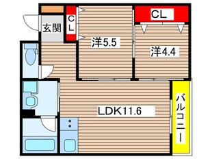 LATTICE UZUMASAの物件間取画像